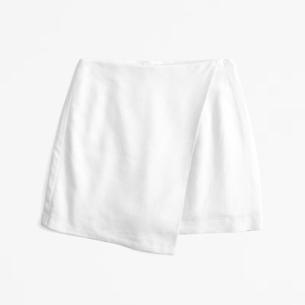 Abercrombie and Fitch Linen Blend Wrap Skort